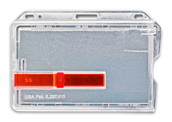 Kartenhalter aus transparent-mattem Polycarbonat